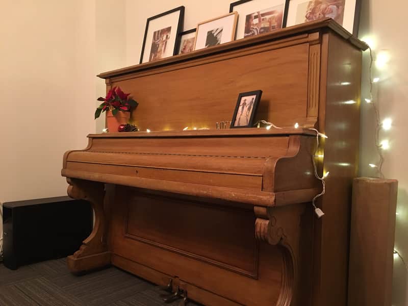 Jacob Doll & Sons Upright Piano 1913 Light Brown (worn) image 1