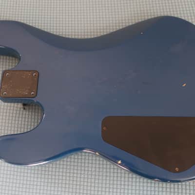 Vintage Bass Guitar Project Cracked Neck Charvette by Charvelle Jackson P Bass Purple Low Serial Number #137 Lots of High Quality Parts Nut Tuners Bridge Pick Ups Loaded Working Body Frets Electronics Neck Plate Hair Heavy Metal image 9