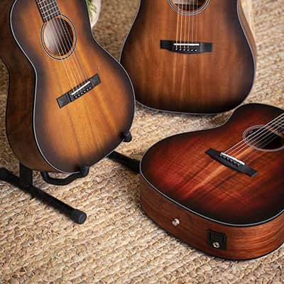 Cort Core DC Dreadnought Acoustic-Electric, Mahogany Open Pore Black Burst w/Case image 9
