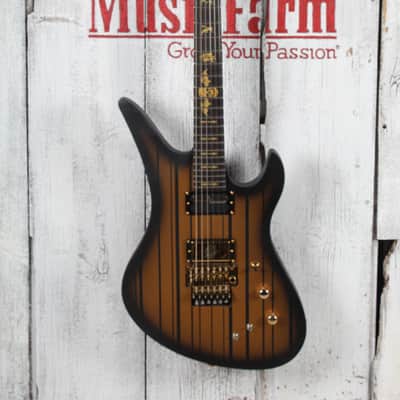 Schecter Synyster Gates Custom-S Electric Guitar Satin Gold Burst Finish image 2