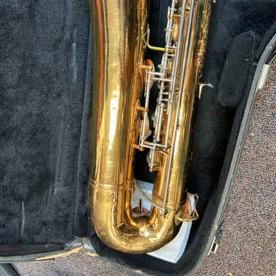 Selmer Bundy Lacquered Brass Low Bb Baritone Saxophone image 7