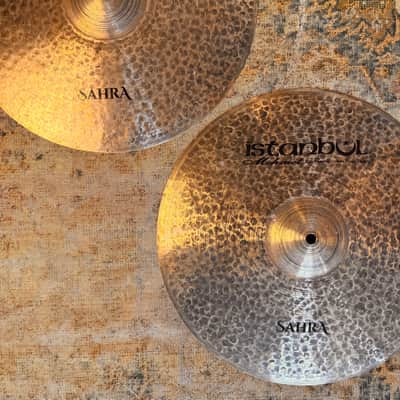 Ultra Dark Pre Aged ISTANBUL Mehmet 15” Sahra Hihats 1132 1272 g Immaculate Low Pitched image 4