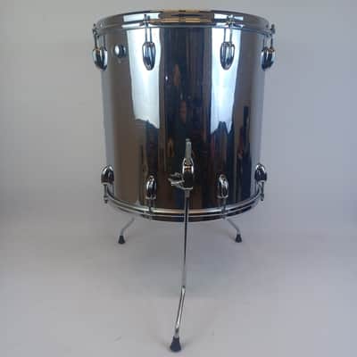 Slingerland 16x16"Chrome Over Wood Floor Tom Magnum Vintage 3ply Maple Drum 1970 image 5