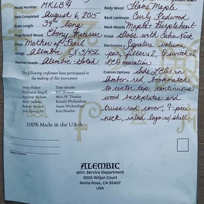 Alembic Marc King Deluxe image 6