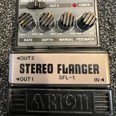 Arion SFL-1 Stereo Flanger Guitar Effects Pedal 1980s - Black made in Japan image 5