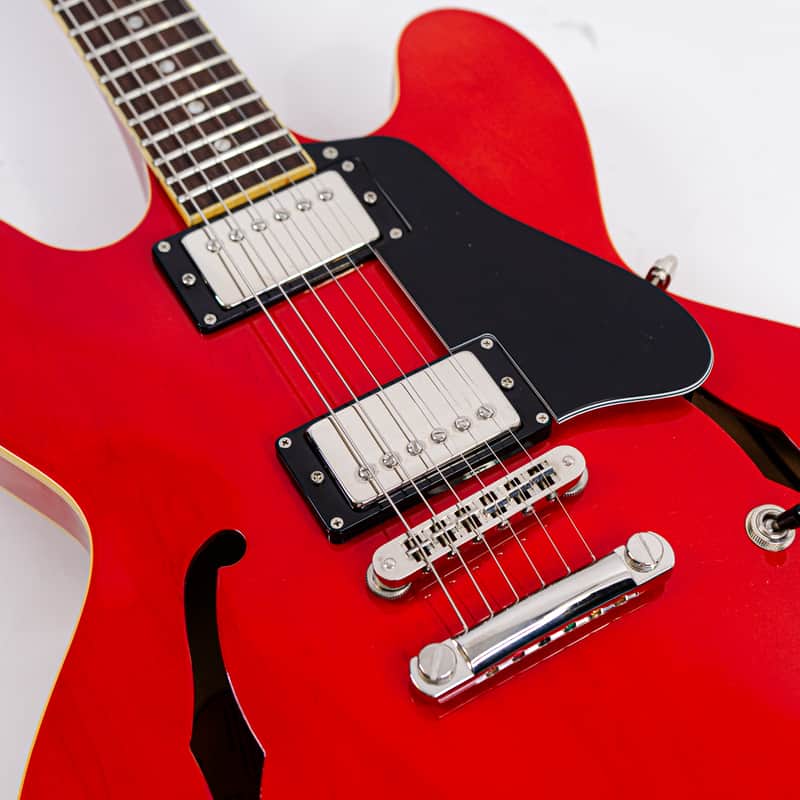 Burny RSA-60 ES-335 Style Guitar Cherry Red w/ Dual Humbuckers