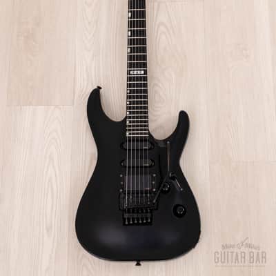 1995 ESP Custom Shop Horizon-Custom SSH Superstrat Black Satin w/ Floyd Rose, Case image 2