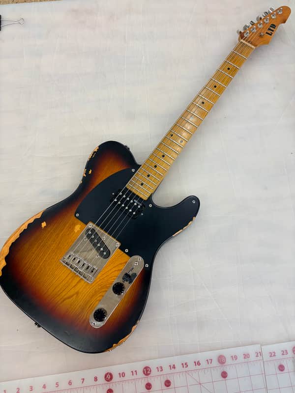 ESP LTD TE-254 Distressed 3-Tone Sunburst image 1