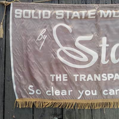 Vintage Late 1960's Standel Solid State Music Systems Music Store Dealer Banner! Extremely Rare, Original Display Sign! image 2