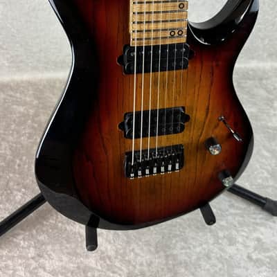 Kiesel A2 7 seven string electric guitar in sunburst finish with gigbag image 15