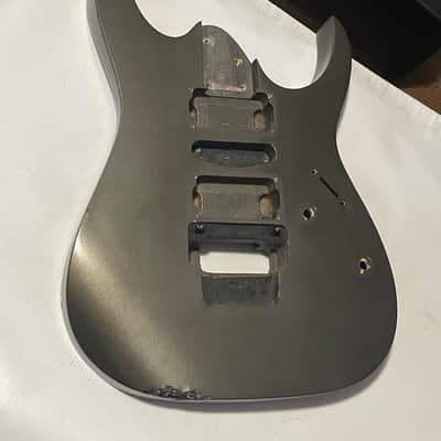 2006 Indonesian Ibanez RG5EX1 Grey Pewter Basswood Guitar Body Floyd Ready image 3