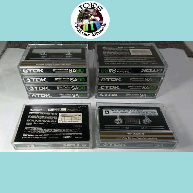 10 TDK SA-90 (1982) Type II Super Avilyn SA Chrome Cassette Tapes Made in Japan Used in Excellent Condition! image 1