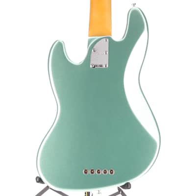 Fender Certified Pre-Owned American Professional II Jazz Bass V, Maple Fingerboard, Mystic Surf Green (J10) (06699) image 2