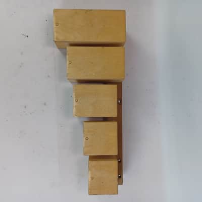 Temple Blocks 3"x4"x3.5",4",5.25",7",8.5" 5x Natural 9-Ply-Maple +Wood Frame Set image 2