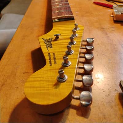 Warmoth Fender Stratocaster Neck 2010's - Nitrocellulose Lacquer Vintage Tint image 7