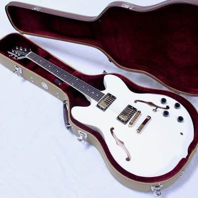 Allen Eden Tweed Hard Shell guitar case with wine red plush for 335 or Similar image 4