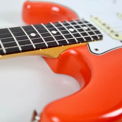 Squier by Fender SST-45 Fiesta Red(FRD) 1983 JV Serial FujiGen MIJ Stratocaster, SQ-4 Alnico PU image 8
