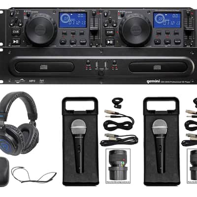 Gemini CDX-2250i DJ Dual Two Deck Rack Mount CD/MP3 Media Player+Headphones+Mics image 12