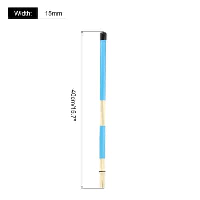 Bamboo Drum Stick Rods Brushes Hot Rods Drumsticks Brush Blue For Jazz Acoustic Rock Band Music Lover Percussion 1 Pair image 2