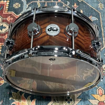 DW Collector's Series Exotic Snare Drum - 6.5x14 - Candy Black Burst Over Vavona image 2