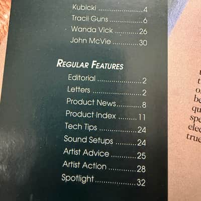 Fender Frontline Magazine 1990 Tracii Guns stratocaster telecaster Stevie Ray Vaughan Kubicki  Bass image 5