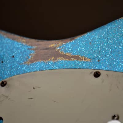 American Fender Custom Telecaster Nitro Heavy Relic Blue Sparkle image 13