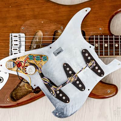 1980 Fender Stratocaster Hardtail Vintage Guitar Mocha, Schecter Dream Machine Mods w/ F500T Pickups, Case image 19