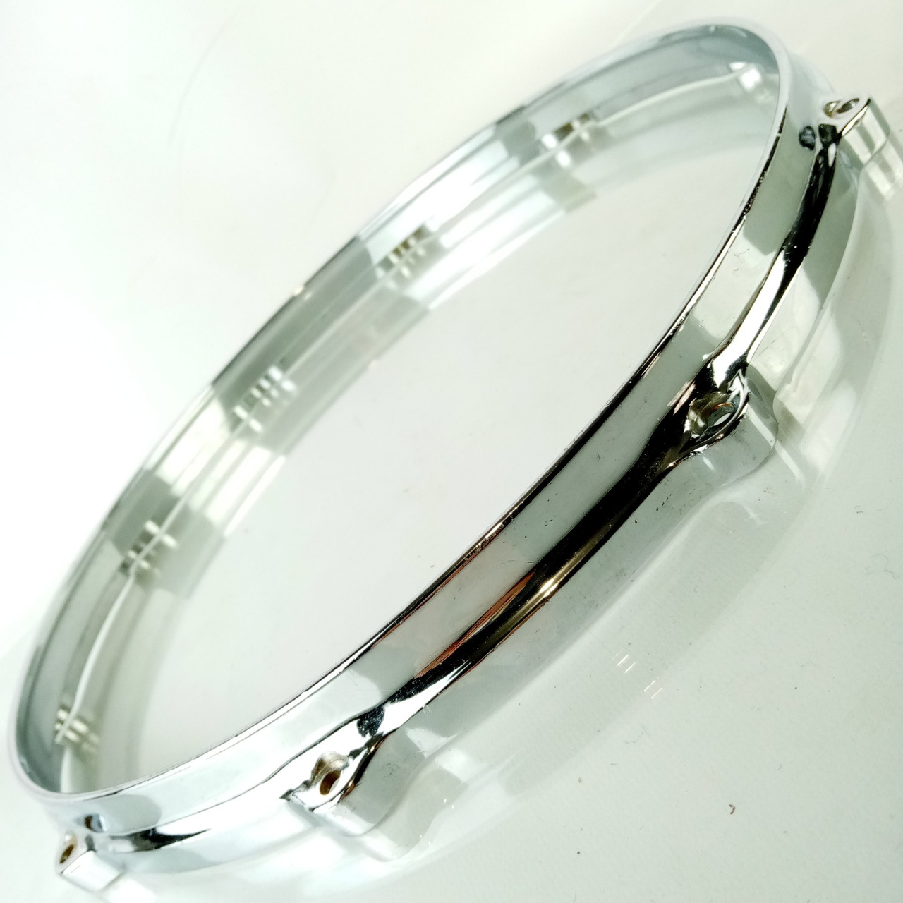 Pearl 14" Die-Cast 10-Lug Snare Drum Batter Rim/Hoop Mastercast Chrome Masters — main photograph