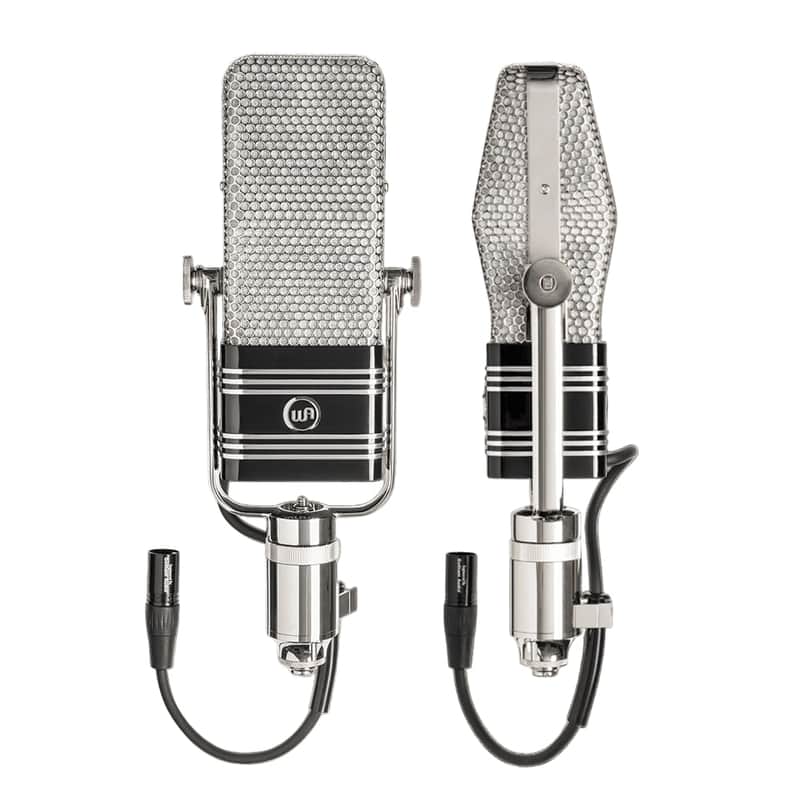 Warm Audio WA-44 Studio Ribbon Microphone w/Mic Stand Adapter, Embroidered Mic Sock & Case image 1