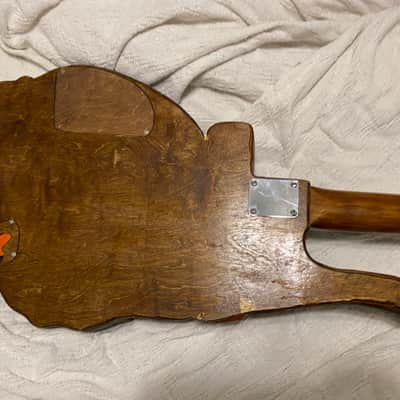 Very unique bass guitar. Hand made carved bull dog body image 7