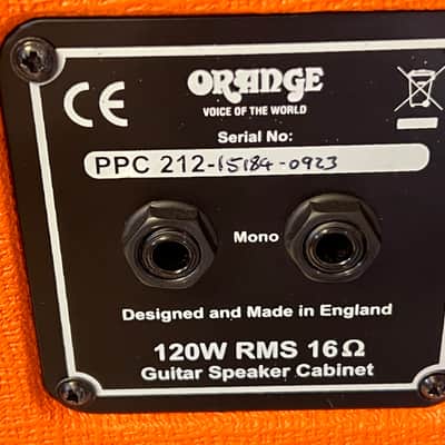 Orange PPC212 2x12 120 watt 16 ohm Speaker Cabinet image 5