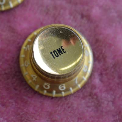 Vintage 1960s Gibson Gold Reflector Knob Set ES-335 SG Standard Custom Les Paul image 6
