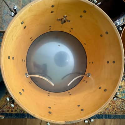 Ludwig 70's Quadra Plus Drum Set Black  Vintage Blue & Olive Badge Read Listing image 22