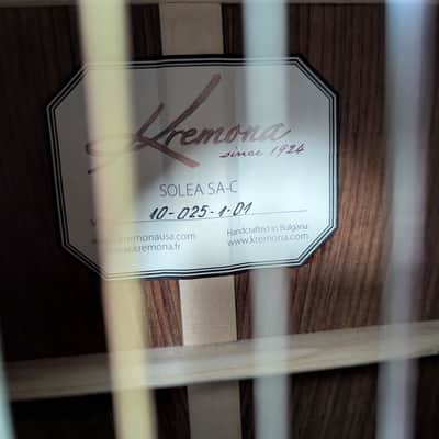 Used Kremona Solea SA-C Classical Guitar image 8