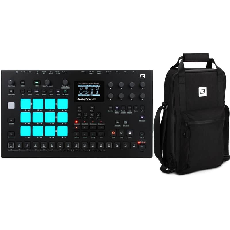 Elektron Analog Rytm MKII 8-voice Analog Drum Computer and ECC-7 Bag image 1