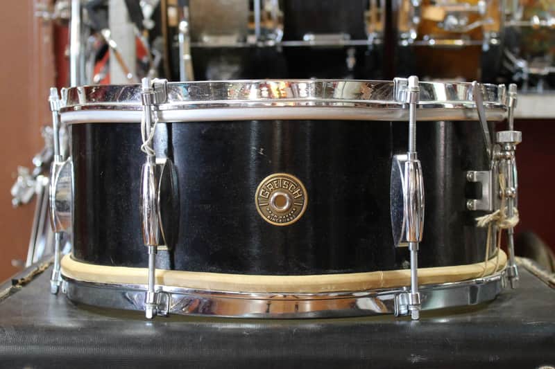 1960's Gretsch 6.5x14 Dixieland Snare Drum in Black Lacquer image 1