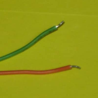 very clean Boss RED LED on a very small rectangle circuit board + green & orange wires (works fine) for Boss compact size pedals - came off of a used 1985 PH-2 Super Phaser pedal) + 2 small pieces of heat shrink tubing (NO: pedal or other items included image 9