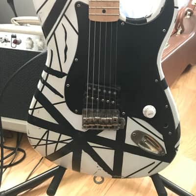 Van Halen Frankenstein Replica Guitar Black & White Franky EVH Frankenstrat image 2