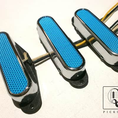 Stratocaster BLUE FOIL Pickups SET Hand Wound Q Foilcaster Custom by Q pickups image 1