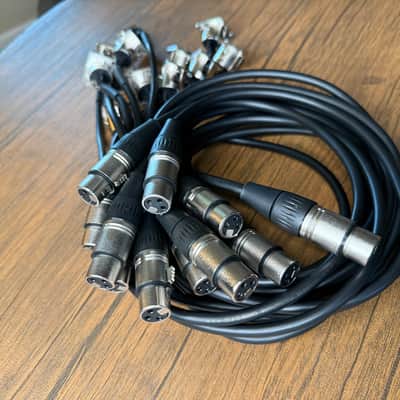 DIYTECH Cables 12 XLR Male to Female Passthrough Cables 2025 - Black / Silver image 3