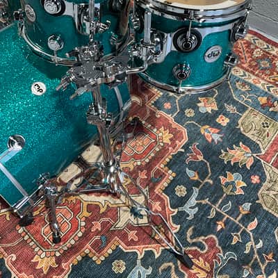 DW Collector's Series 4-Piece Shell Pack 10", 12", 16" 22" Drum Kit, Teal Glass image 15