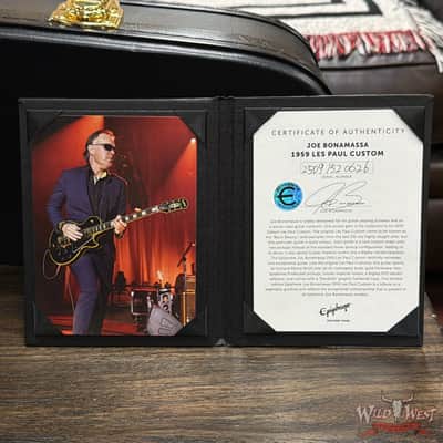 Epiphone Joe Bonamassa 1959 Les Paul Custom with Bigsby Antique Ebony 9.95 lbs image 10