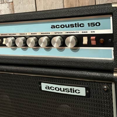 Acoustic 150 with Matching 6x10 Cabient 1970s - Black, Killer Head and Cabinet Combo! image 5