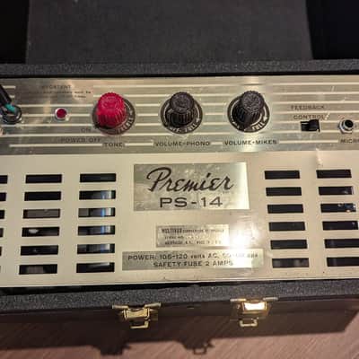 Vintage 1960s Premier PS-14 Tube Amp Suitcase--Head + Speakers image 6