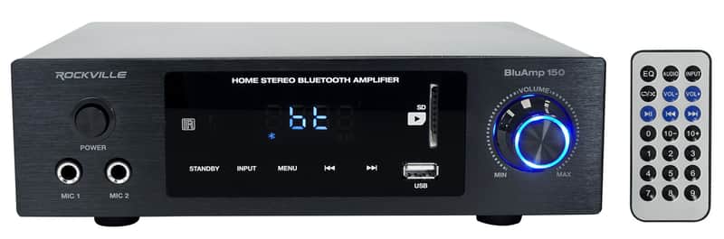 Rockville BLUAMP 150 Home Stereo Bluetooth Amplifier Receiver Optical/Phono/RCA image 1