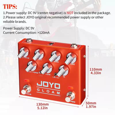 JOYO R-29 Gloam Bass Guitar Sub Octave Fuzz Effect Dry/Wet Mix Control Sync Mode image 10