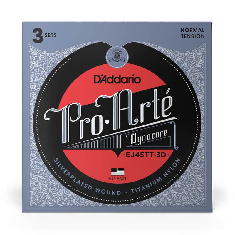 D'Addario EJ45TT ProArte DynaCore Classical Guitar Strings, Titanium Trebles, Normal Tension (3) 2020 Bild 1