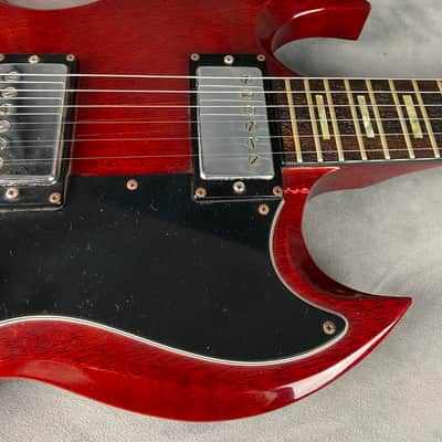 Heerby SG Kasuga MIJ Rare! Neck Thru 1977 Trans Red image 5