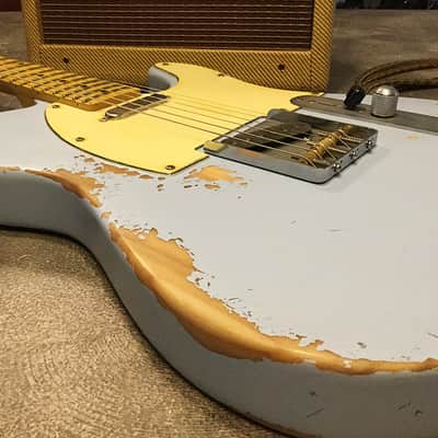 USA Relic Tele Style Electric Guitar Road Worn Blue by Nate's Relic Guitars image 6