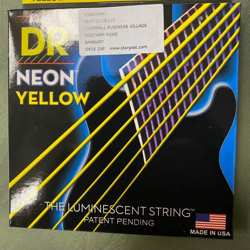 2023 DR Neon NYE-946 coated electric guitar strings 9-46 Yello…
